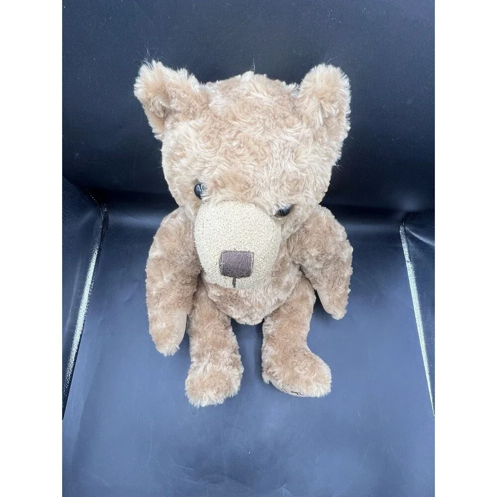 FAO Schwarz Teddy Bear Plush 12” Brown Embroidered Feet 2017 Stuffed Animal